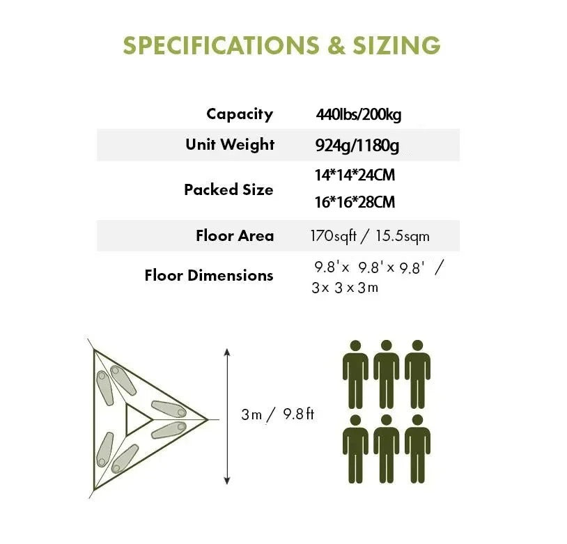 đ„Last Day Promotion 69% OFFđ„MULTI-PERSON HAMMOCK- PATENTED 3 POINT DESIGNđ„