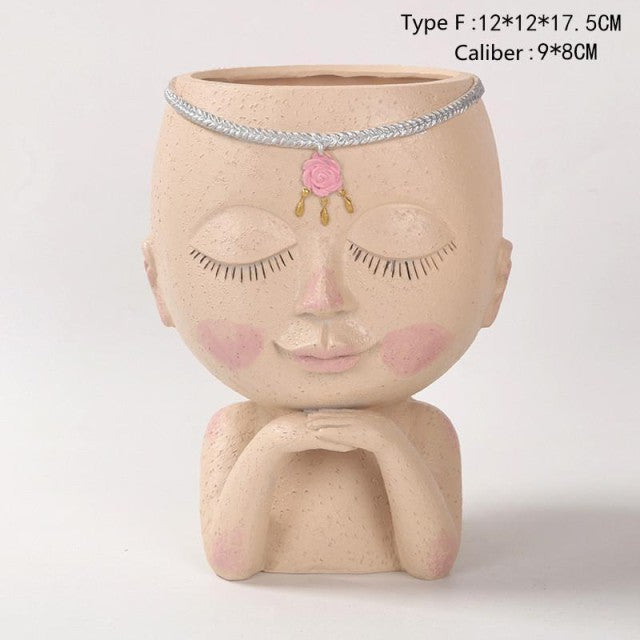 Figure Ornament Flower Garden