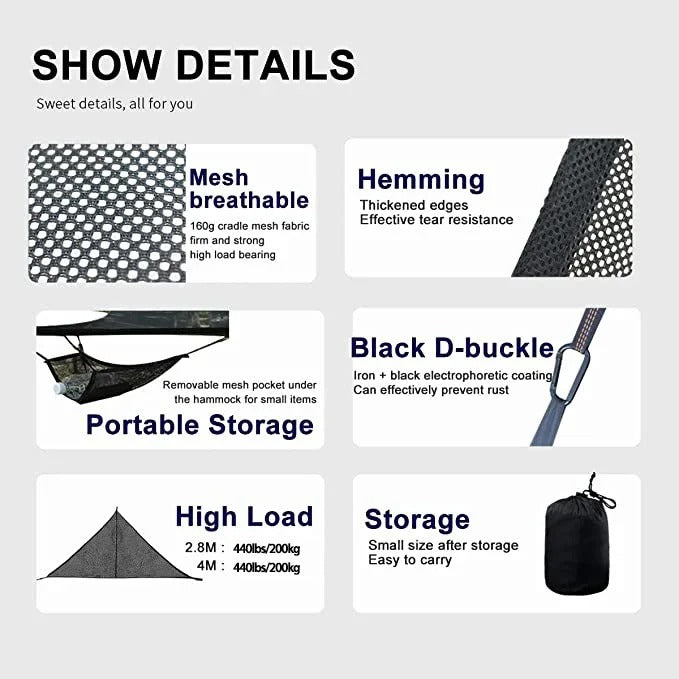 đ„Last Day Promotion 69% OFFđ„MULTI-PERSON HAMMOCK- PATENTED 3 POINT DESIGNđ„