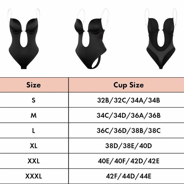 Plunge Backless Body Shaper Bra