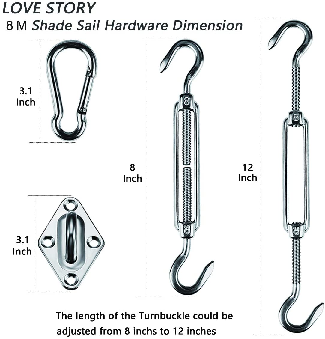 (đ„Last Day Flash Sale - 50% OFF) Shade sail Hardware Kit
