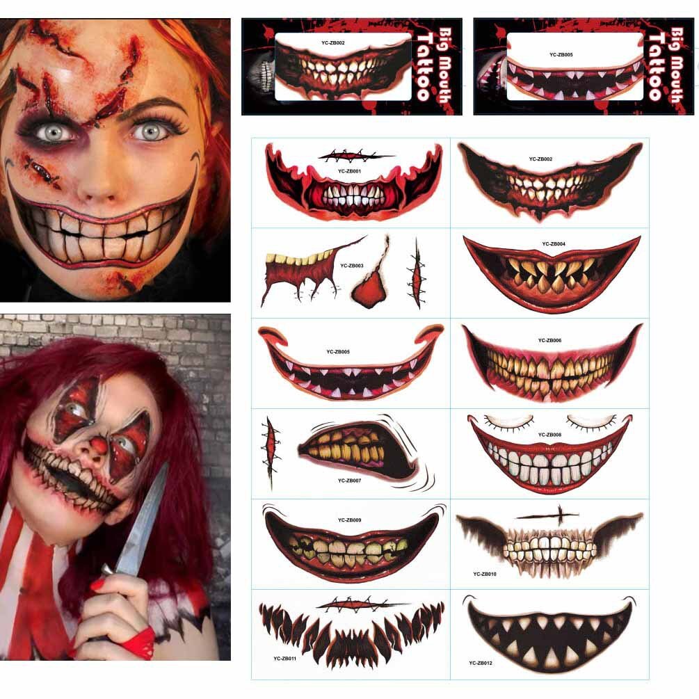 đ Halloween Streich Make-up TemporĂ€re TĂ€towierung