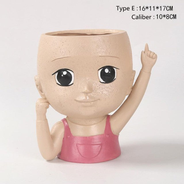 Figure Ornament Flower Garden