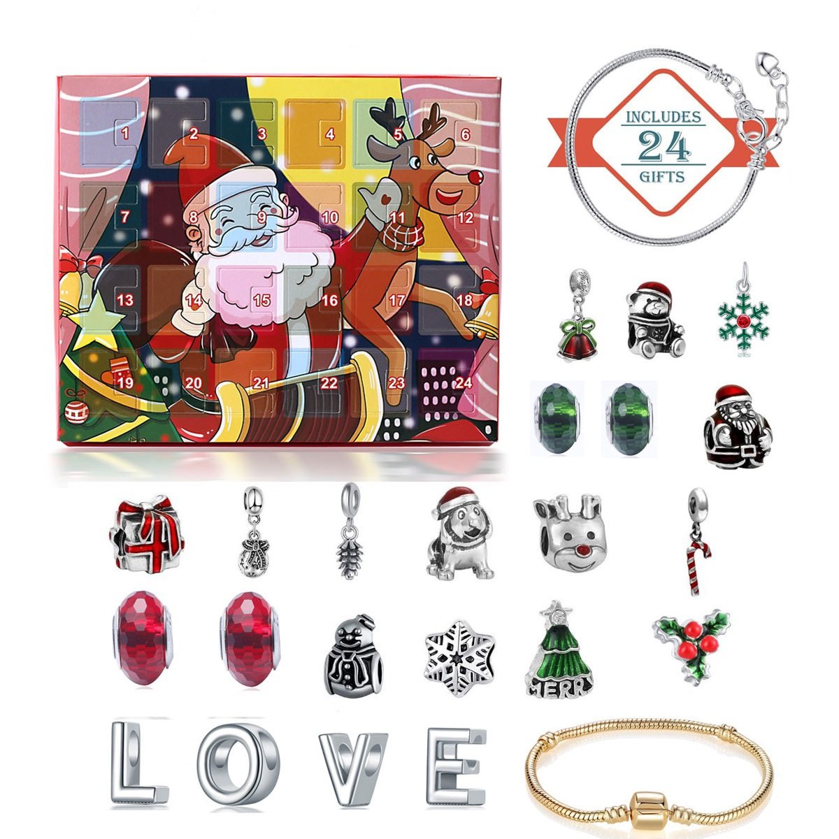 DIY Bracelet Calendrier de l'Avent et du compte à rebours de Noël🎁