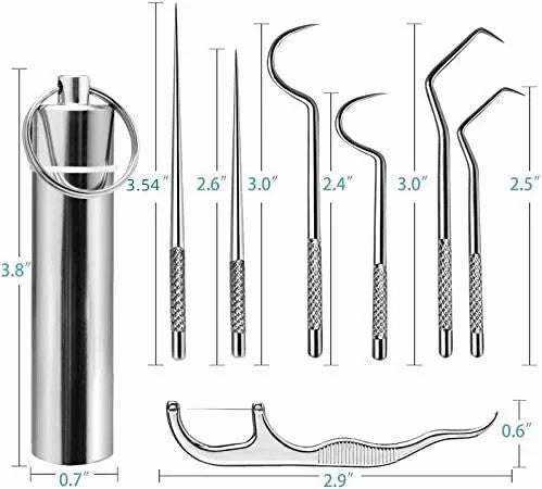 🔥Hot Sale - Stainless Steel Toothpick Set 7pcs