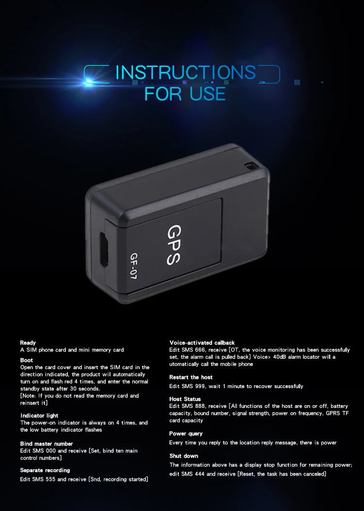 Traqueur Mini Gps Magnétique