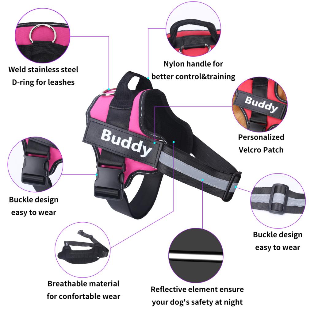 Personalized Dog Harness Reflective