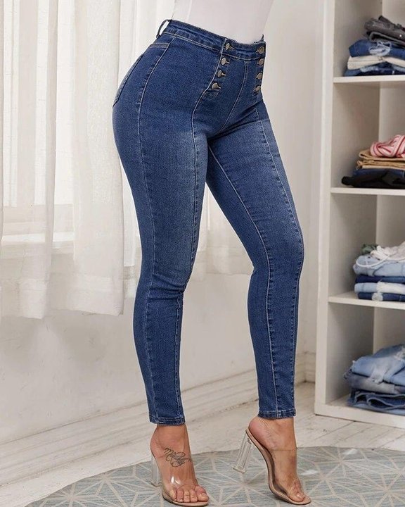 đ„Last day 49% OFFđ„Double Breasted High Waist Skinny Jeans