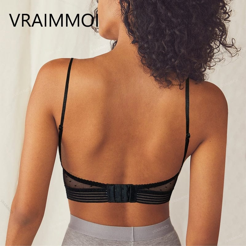 š„LAST DAY 50% OFF--Low Back Wireless Lifting Lace Bra
