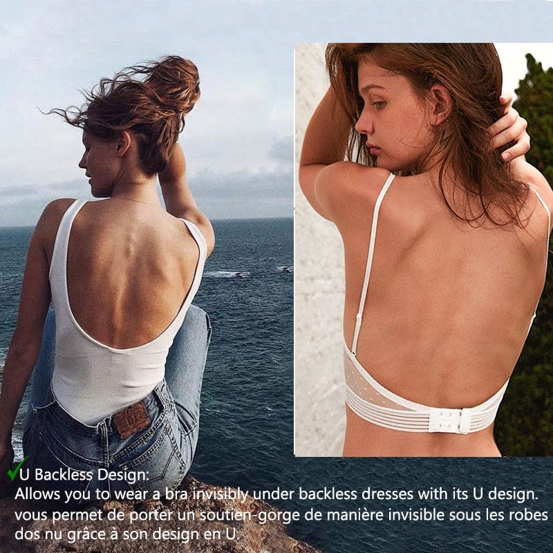 š„LAST DAY 50% OFF--Low Back Wireless Lifting Lace Bra