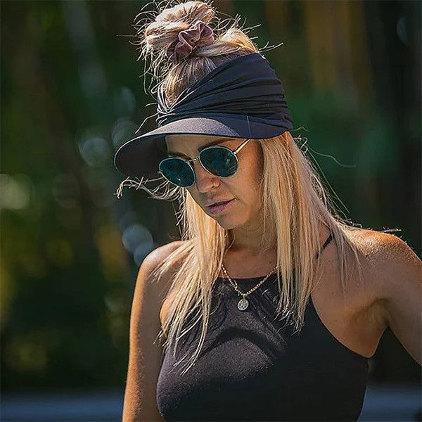 🔥Summer Hot Sale 49% OFF🔥Summer women's sun hat, women's anti-ultraviolet elastic top hat, ponytail hat, sun hat, beach hat