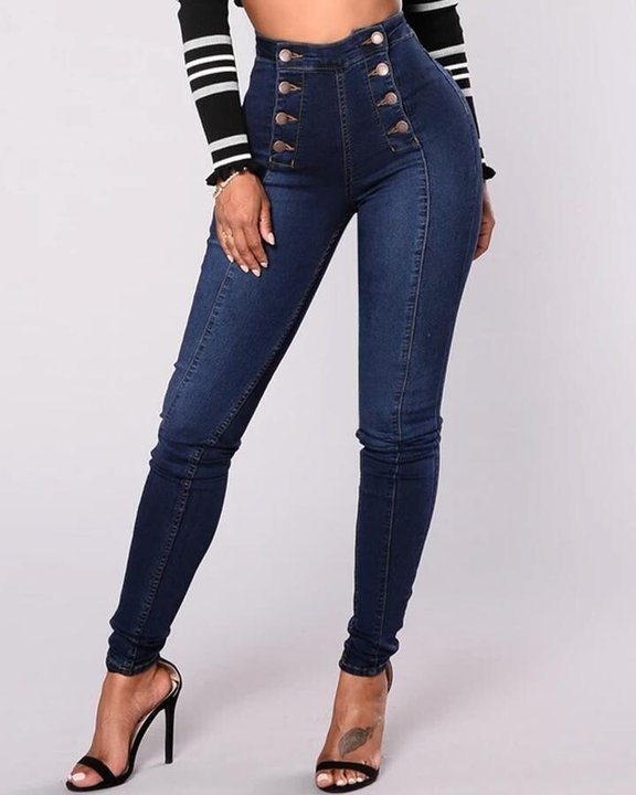 đ„Last day 49% OFFđ„Double Breasted High Waist Skinny Jeans