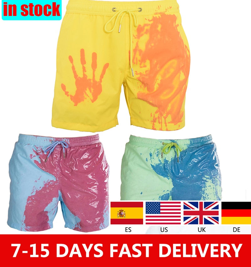 Amazing Color Changing Swim Trunks Swimwear