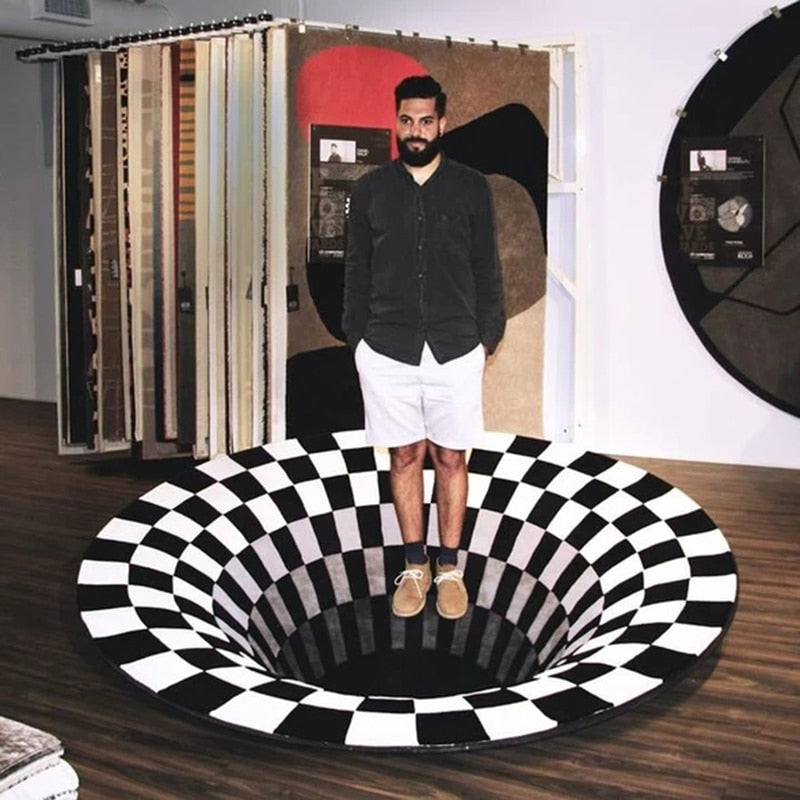 Vortex Illusion Rug 3D Trap Effect
