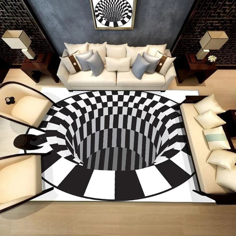 Vortex Illusion Rug 3D Trap Effect