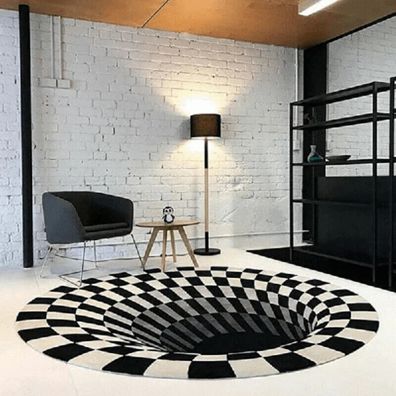 Vortex Illusion Rug 3D Trap Effect