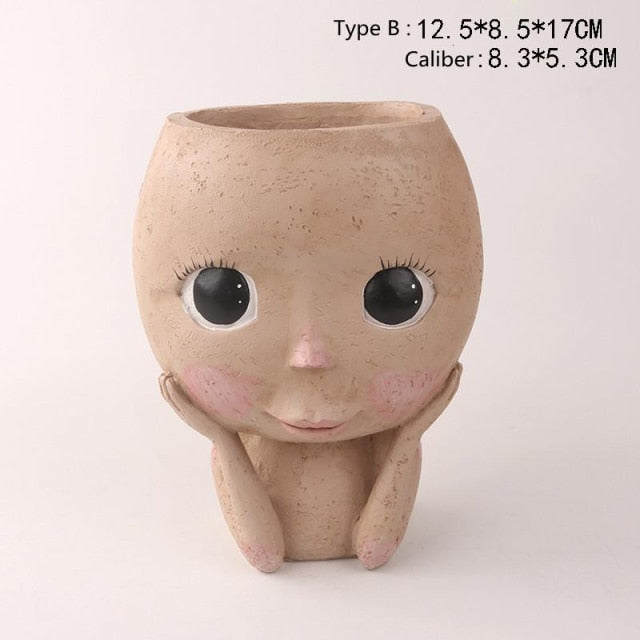 Figure Ornament Flower Garden