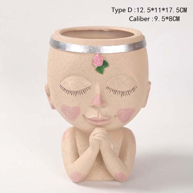 Figure Ornament Flower Garden