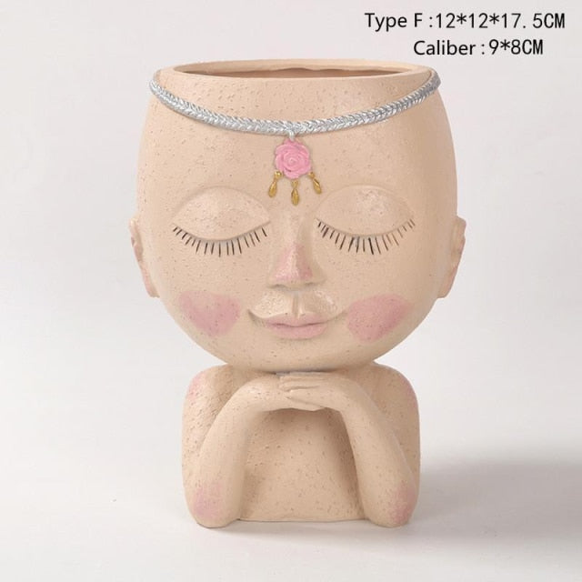 Figure Ornament Flower Garden