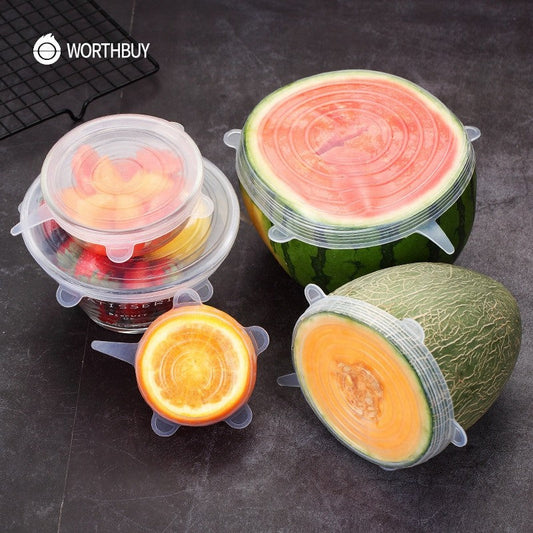 Capuchon de couverture en silicone alimentaire 6 pièces/ensemble