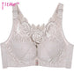 ROSE EMBROIDERY FRONT CLOSURE WIREFREE BRA
