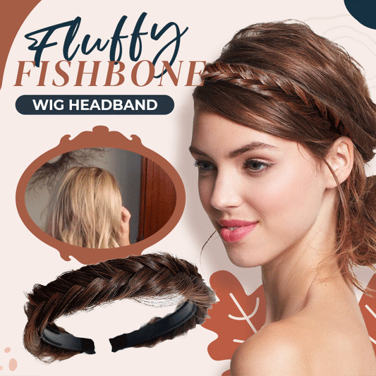 SERRE-TÊTE PERRUQUE FISHBONE FLUFFY