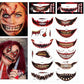 🎃 Halloween Streich Make-up Temporäre Tätowierung