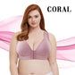 Plus Size Front Closure Elastic Push Up Comfort Bra