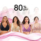 Plus Size Front Closure Elastic Push Up Comfort Bra